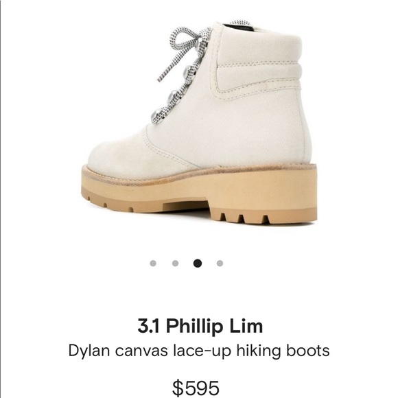 3.1 Phillip lim Dylan canvas lace-up hiking boots - Picture 14 of 15